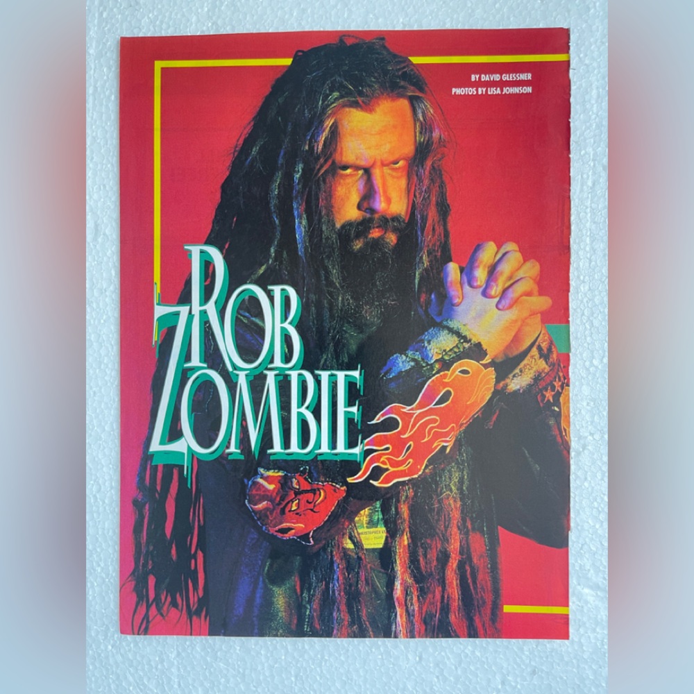 Rob Zombie Pinup with Fiery Design